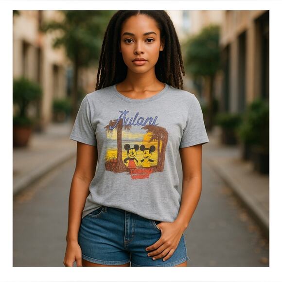 Disney Aulani Women’s Heather Blue Shirt Size Small - Picture 8 of 8